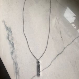 Long Brighton necklace w/black & silver pendant